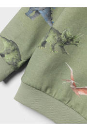 thumbnail: NAME IT MINI sweater NMMNODINO met dierenprint groen