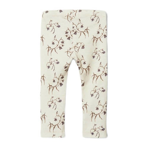 LIL' ATELIER BABY slim fit broek NBFGAYA met katoen ecru bruin paars 62