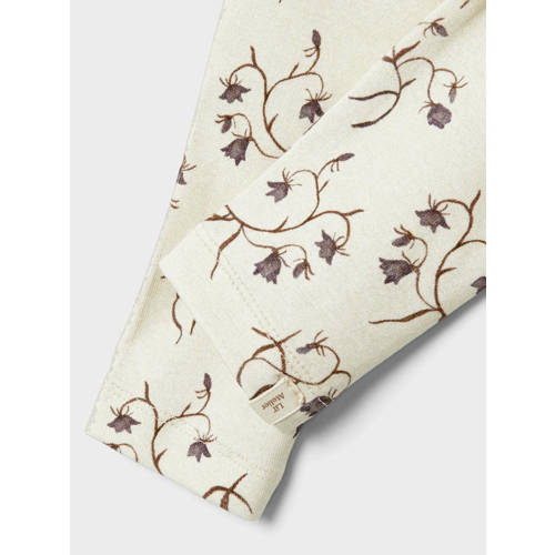 LIL' ATELIER BABY slim fit broek NBFGAYA met katoen ecru bruin paars 62