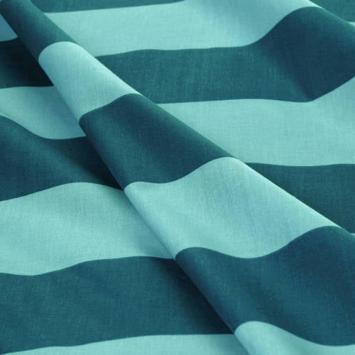 NOUS Living katoenen dekbedovertrek 1 persoons (140x220 cm) Groen Streep