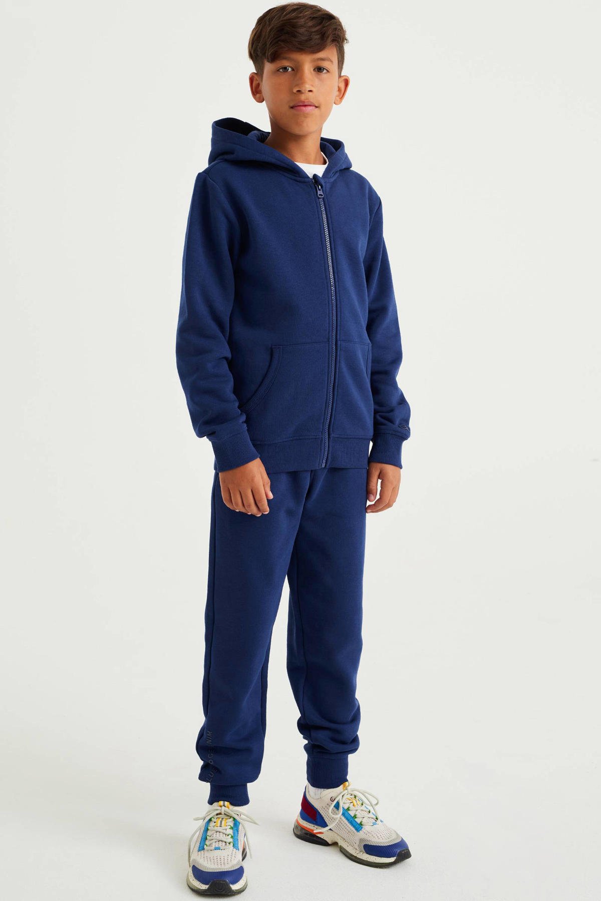 WE Fashion Blue Ridge regular fit joggingbroek worker blue | kleertjes.com