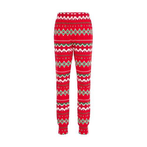 WE Fashion pyjama rood Meisjes Katoen Ronde hals All over print 110 116