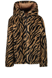 thumbnail: Cars reversible winterjas met imitatiebont zwart/beige