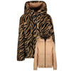Cars reversible winterjas met imitatiebont zwart/beige