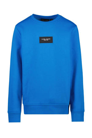 sweater RIVERO met logo kobaltblauw