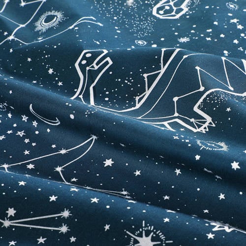 NOUS Kids katoenen dekbedovertrek peuter (120x150 cm) Blauw Dierenprint