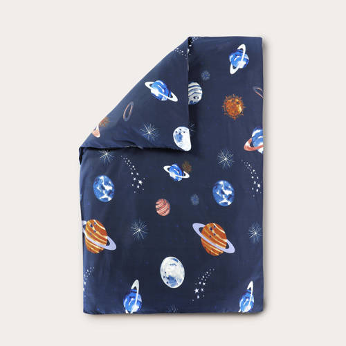 NOUS Kids katoenen dekbedovertrek baby (100x135 cm) Blauw Mixprint