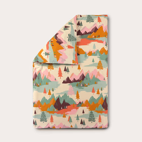 NOUS Kids katoenen dekbedovertrek baby (100x135 cm) Multi Mixprint