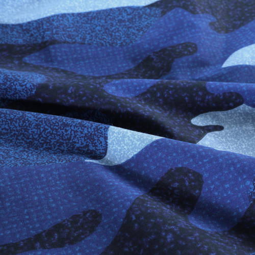 NOUS Kids katoenen dekbedovertrek 1 persoons (140x200 cm) Blauw Camouflage