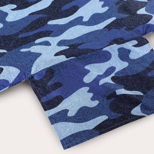 NOUS Kids katoenen dekbedovertrek baby (100x135 cm) Blauw Camouflage
