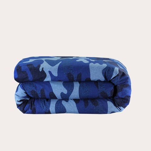 NOUS Kids katoenen dekbedovertrek baby (100x135 cm) Blauw Camouflage