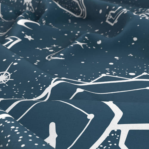 NOUS Kids katoenen dekbedovertrek baby (100x135 cm) Blauw Dierenprint