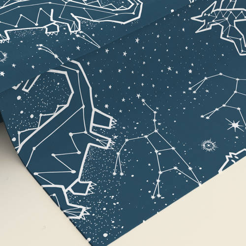 NOUS Kids katoenen dekbedovertrek baby (100x135 cm) Blauw Dierenprint