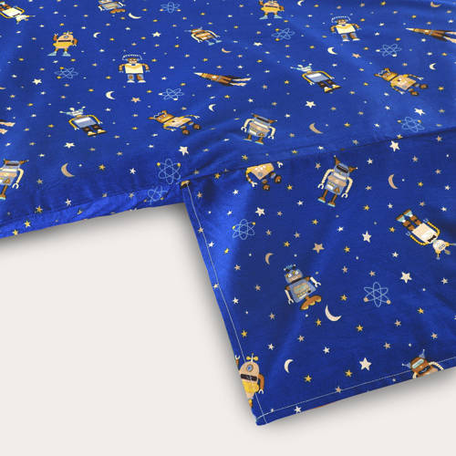 NOUS Kids katoenen dekbedovertrek baby (100x135 cm) Blauw Mixprint