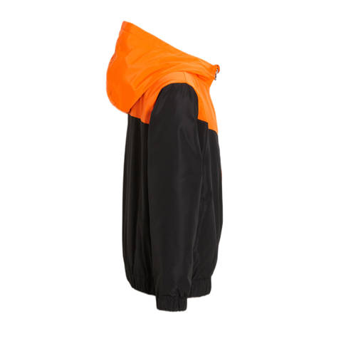 Orange Stars zomerjas Paco zwart oranje Jongens Polyester Capuchon Meerkleurig 104
