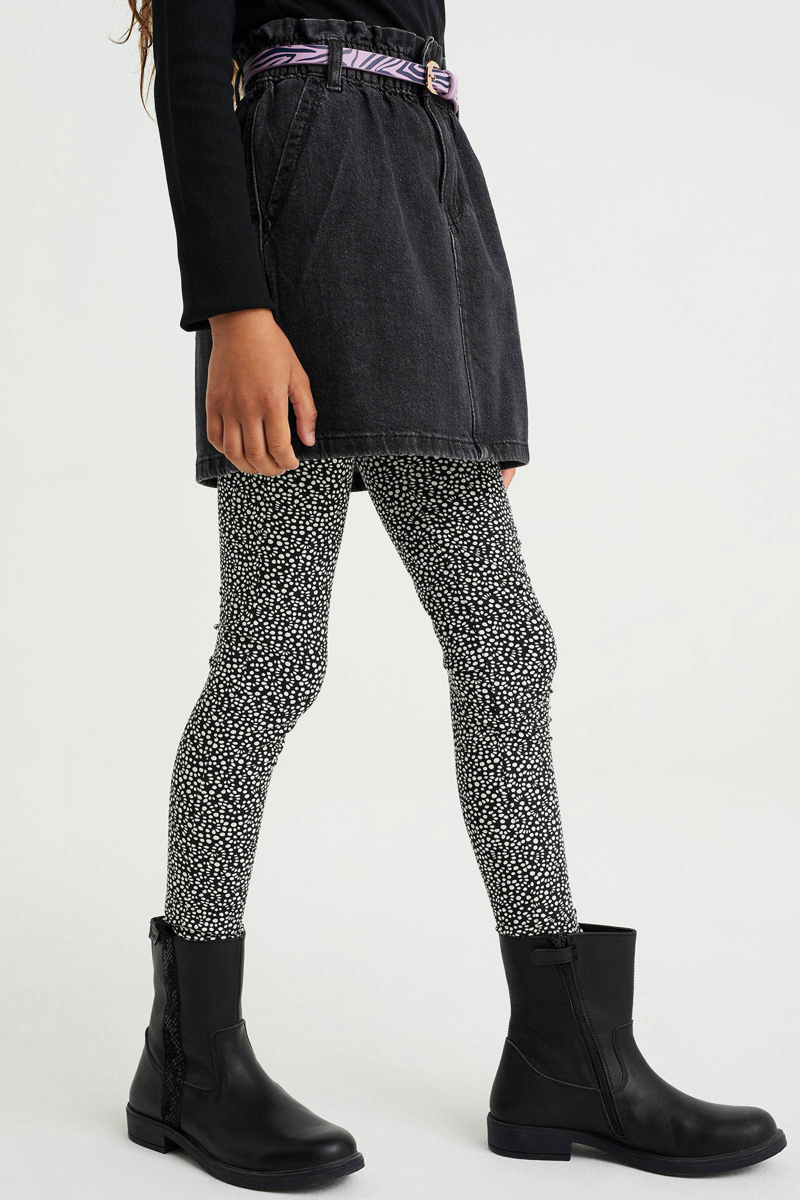 Legging zwart online wit