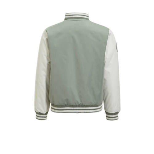 Me & My Monkey baseball jacket Parel met logo lichtgroen Jas Meisjes Polyester Ronde hals 104