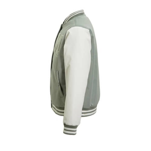 Me & My Monkey baseball jacket Parel met logo lichtgroen Jas Meisjes Polyester Ronde hals 104