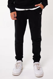 thumbnail: Zwarte jongens America Today regular fit joggingbroek Chance JR van katoen met elastische tailleband met koord en effen