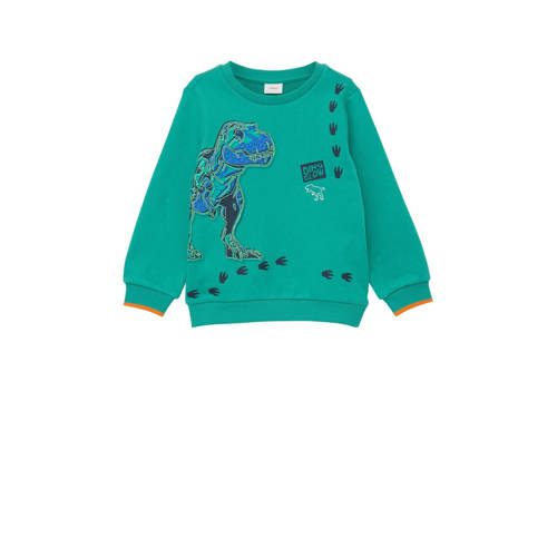 s.Oliver sweater met dierenprint groen Dierenprint 