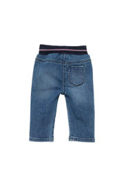 thumbnail: Light blue denim meisjes s.Oliver baby regular fit jeans van stretchdenim met elastische tailleband