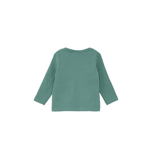 S.Oliver baby longsleeve met printopdruk groen Jongens Katoen Ronde hals 62