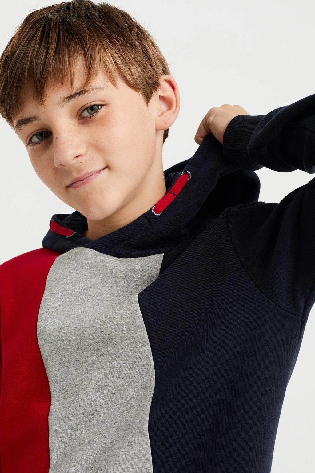 WE Fashion Bad Boys Hoodie Zwart rood grijs Kleertjes we-fashion-bad-boys-hoodie-zwart-rood-grijs-kleertjes