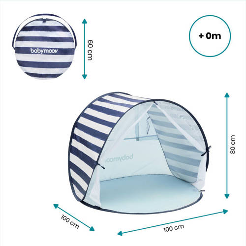 Babymoov anti-UV tent hoge bescherming 50+ Marine Babytentje Blauw