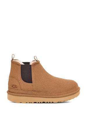 Neumel Chelsea Schoolkind/tiener gevoerde suède enkelboots camel