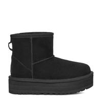 thumbnail: Zwarte meisjes UGG Classic Mini Platform suède enkelboots met plateauzool en effen