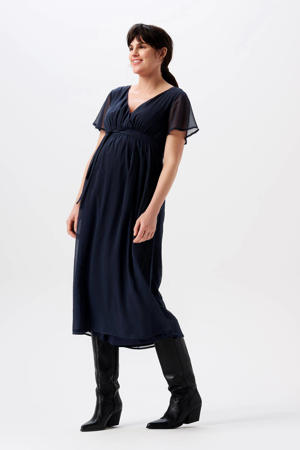zwangerschapsjurk Amelie van polyester donkerblauw