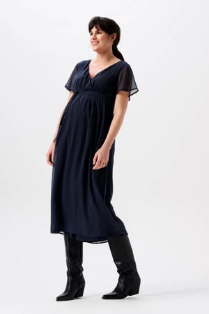 zwangerschapsjurk Amelie van polyester donkerblauw