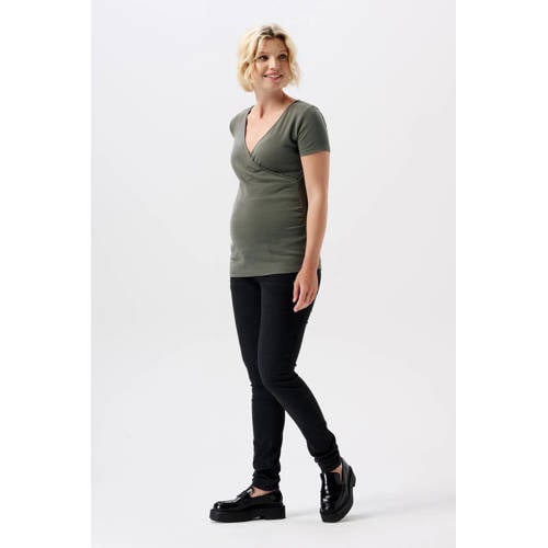 Noppies maternity zwangerschaps skinny jeans black denim Zwart Dames Stretchdenim - maat 32 afbeelding