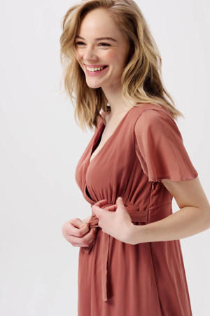 zwangerschapsjurk Amelie van polyester oudroze