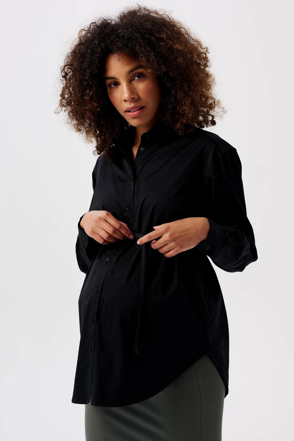 Noppies maternity zwangerschaps- en voedingsblouse Arles zwart