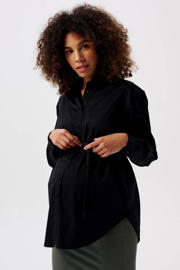 thumbnail: Noppies maternity zwangerschaps- en voedingsblouse Arles zwart