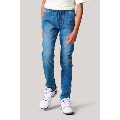 Shoeby denim jogger mediumstone Jog denim Blauw Effen - maat 170 afbeelding
