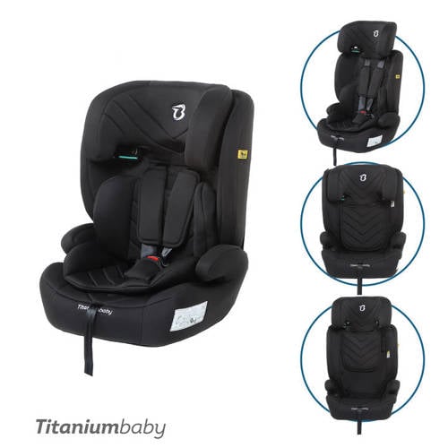 Titaniumbaby Autostoel Niklas I-size 76-150 cm Black Zwart