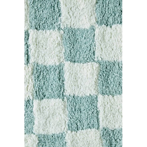 NOUS Kids kindervloerkleed Checker board (130x90 cm) Groen Ruit