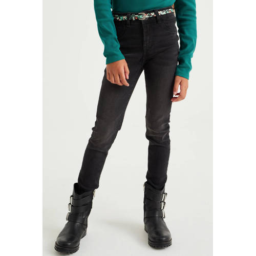 WE Fashion Blue Ridge super skinny jegging black denim Jeans Zwart Meisjes Stretchdenim