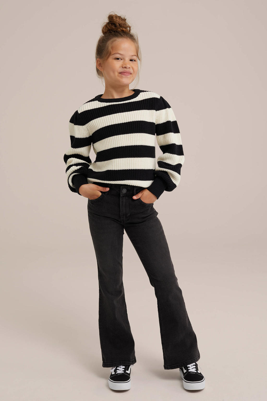 WE Fashion Blue Ridge flared jeans black denim