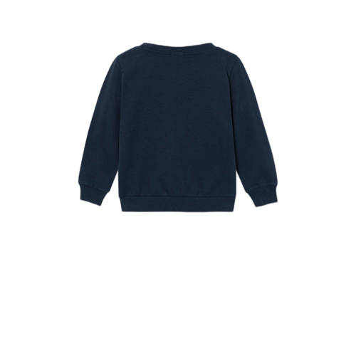 Name it MINI sweater NMMVUGO met printopdruk donkerblauw Printopdruk 122 128