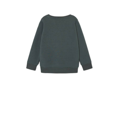 Name it MINI sweater NMMORLANDO met printopdruk donkergroen Printopdruk 104