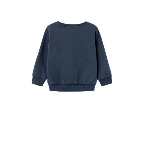 Name it MINI sweater NMFODESSA met printopdruk en 3D applicatie donkerblauw 104