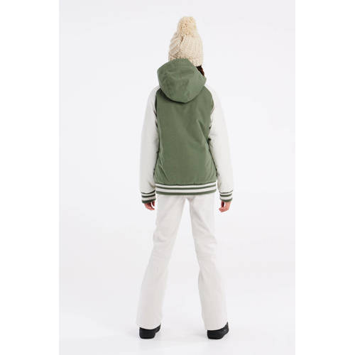 Protest ski-jack PRTCATBIRD JR groen ecru Skijack Meisjes Polyester Capuchon 140