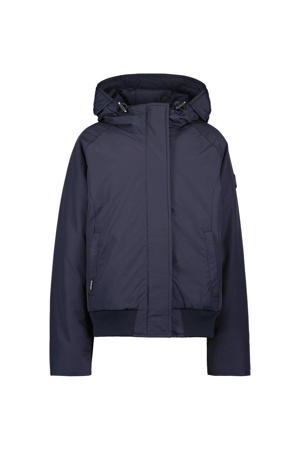 bomberjack winter van polyester donkerblauw