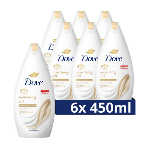 Dove Nourishing Silk douchegel - 6 x 450 ml | Douchegel van Dove