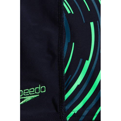 Speedo ECO EnduraFlex jammer donkerblauw groen Zwemboxer Jongens Gerecycled polyamide 152