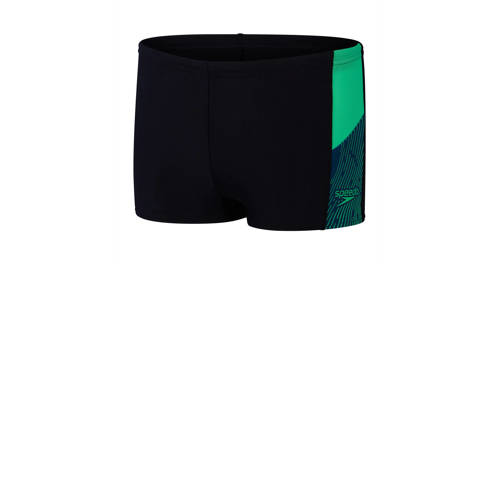 Speedo ECO EnduraFlex zwemboxer Dive zwart/groen Jongens Gerecycled polyamide
