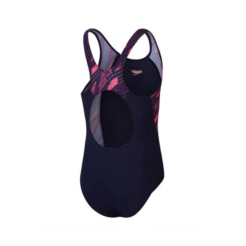 Speedo EnduraFlex sportbadpak Muscleback donkerblauw roze Meisjes Polyamide 128